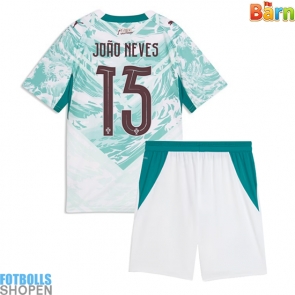 Billiga Portugal Joao Neves #15 Bortatröja Barn VM 2026 Kortärmad (+ Korta byxor)